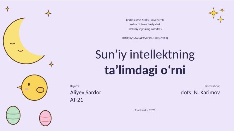 «Quyon» shabloni: titul varagʻi